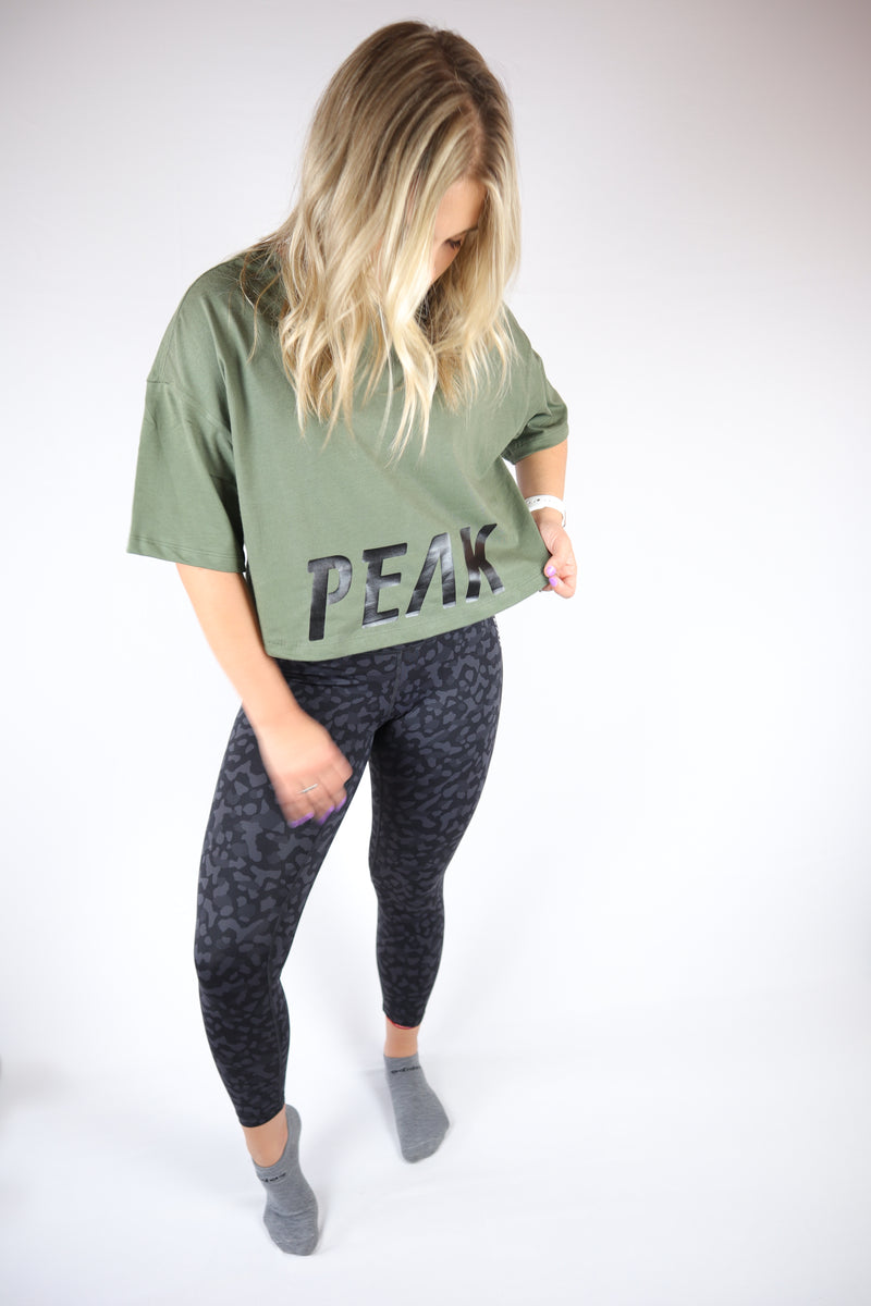 Jersey Cropped Tee (Forest) Peak Athleisure
